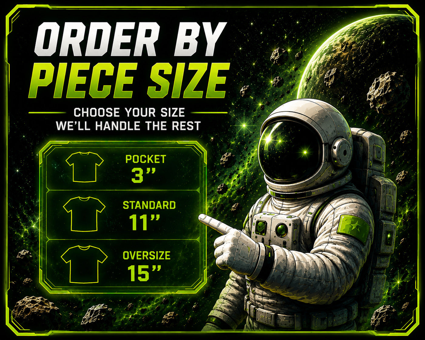 Order By Size - Elite Match DTF Transfers