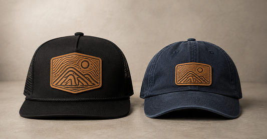 Structured vs Unstructured Hats for Leatherette Patches.