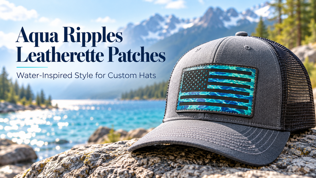 Aqua Ripples Leatherette