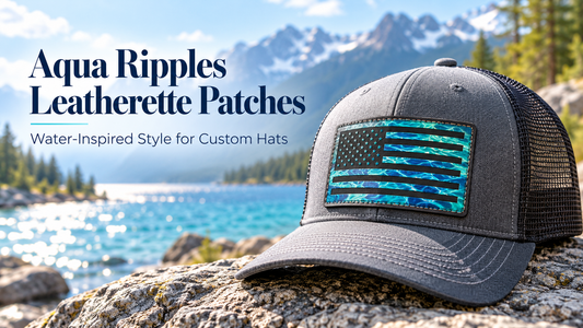 Aqua Ripples Leatherette