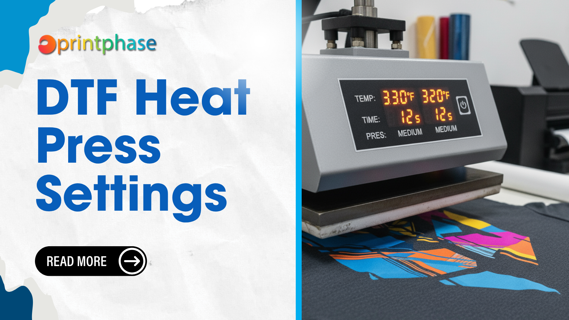 DTF Heat Press Settings for Ideal Temperature and Time – Print Phase