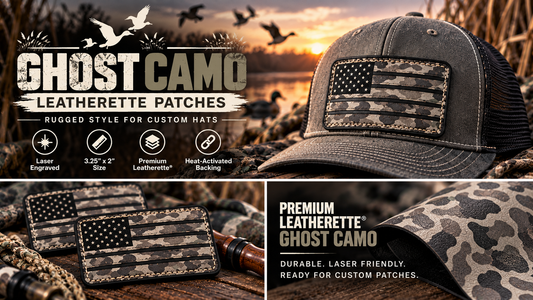 Ghost Camo Leatherette Patches | Heritage Collection