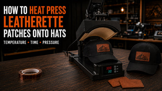 How to Heat Press Leatherette Patches onto Hats