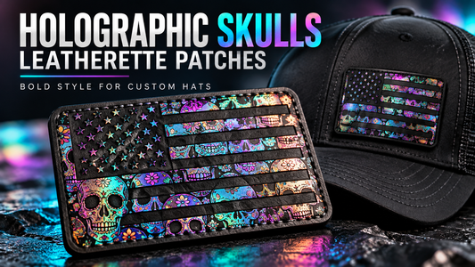 Holographic Skulls Leatherette Patches | Heritage
