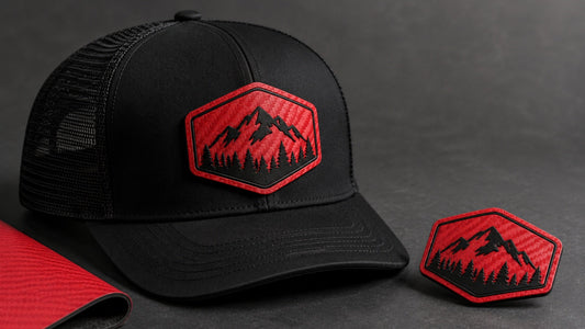 Red Leatherette Patches