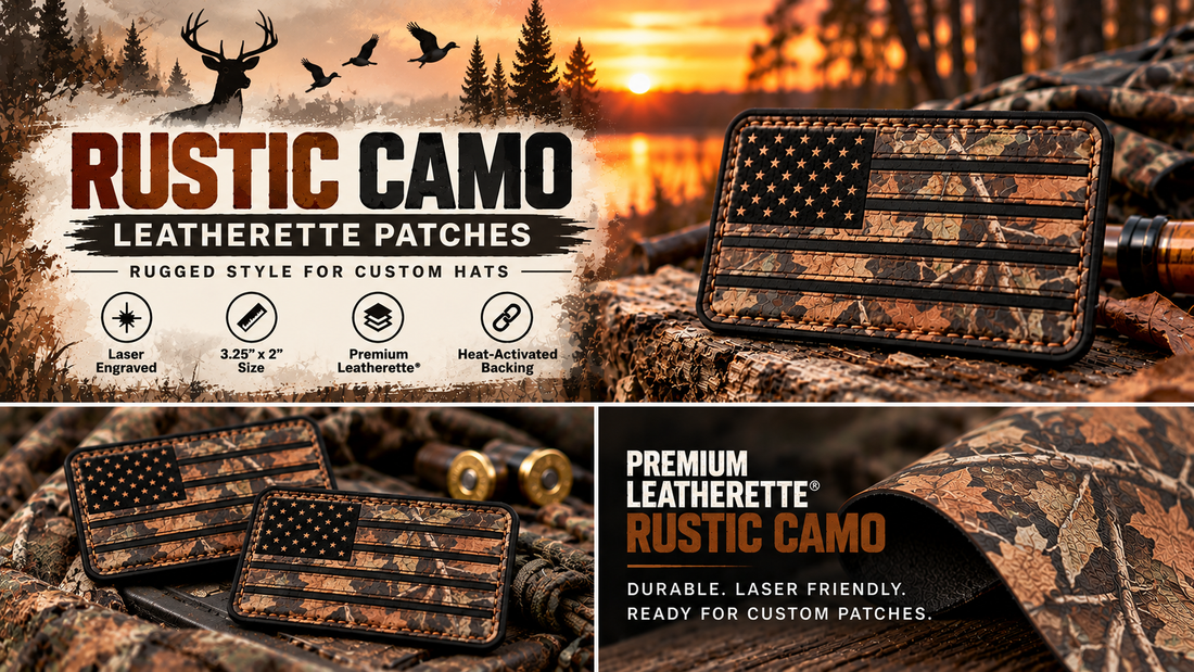 Rustic Camo Leatherette Patches | Heritage Collection