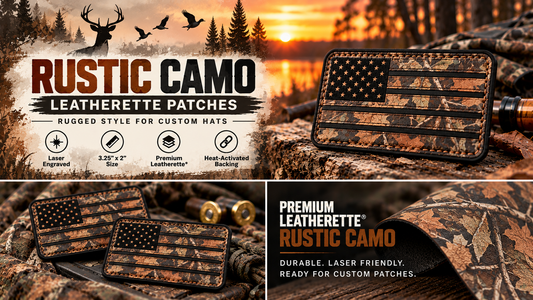 Rustic Camo Leatherette Patches | Heritage Collection