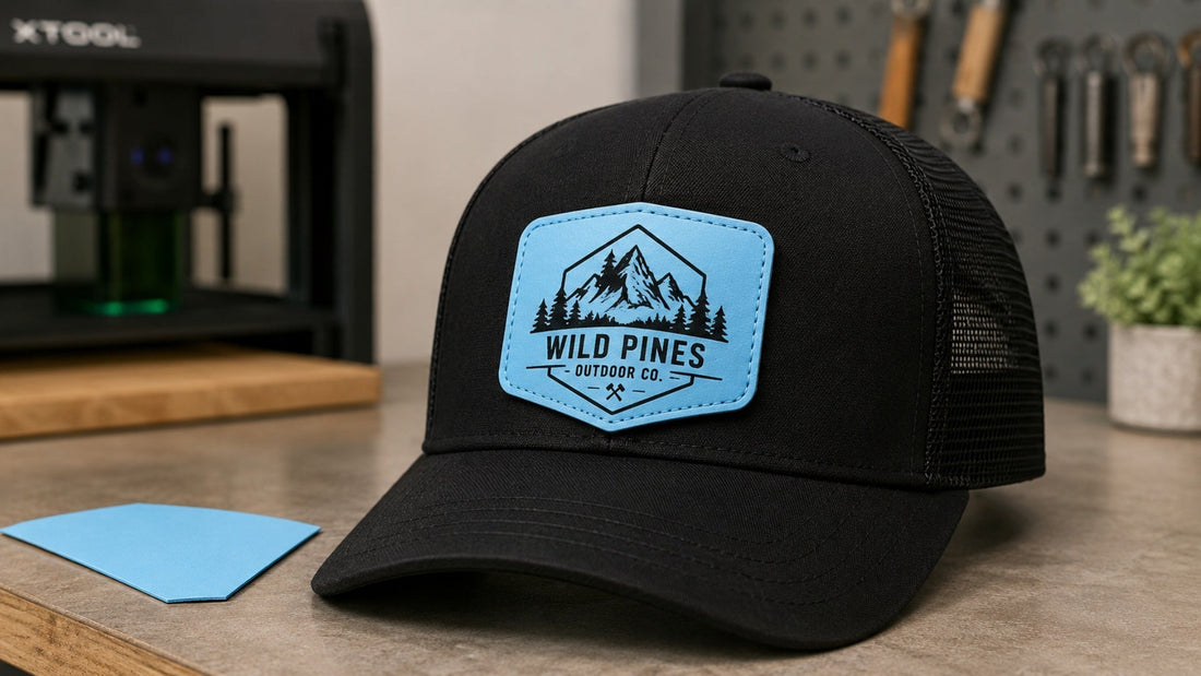 Sky Blue Leatherette Patches